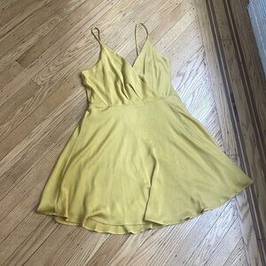 EXPRESS mustard yellow gold mini dress size medium
